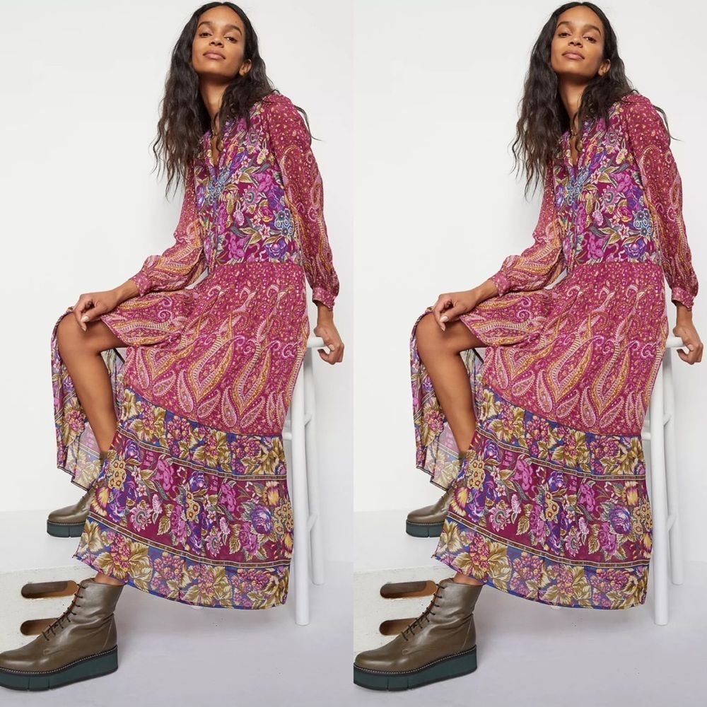 Anthropologie Nikole Maxi Shirtdress